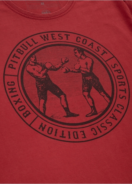 Koszulka PIT BULL "Vintage Boxing" Denim Washed - burgundy