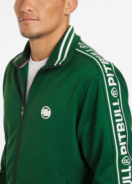 Bluza rozpinana PIT BULL Oldschool "Tape Logo" - zielona