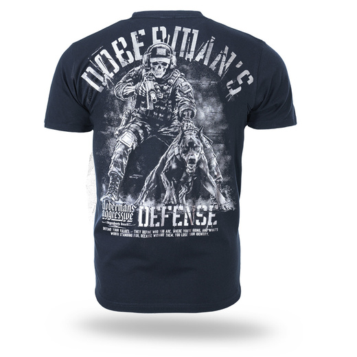 Koszulka T-shirt Dobermans Aggressive "DOBERMAN'S DEFENSE TS422" - granatowa
