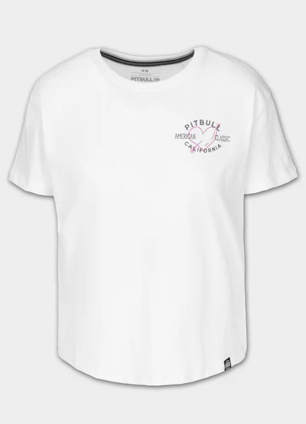 Women&#39;s Oversize PIT BULL &quot;HEART&quot; T-shirt - white