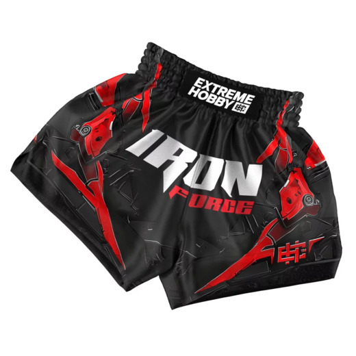  Extreme Hobby Muay Thai Shorts | IRON FORCE - Red