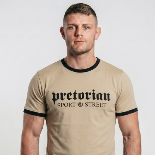 Pretorian Ringer "Sport &amp; Street" T-Shirt - Sand