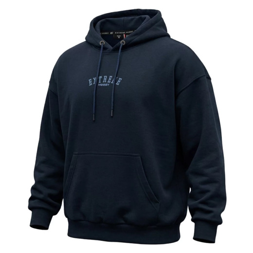 Extreme Hobby "TITLE" Men's Oversized Hoodie - Navy Blue