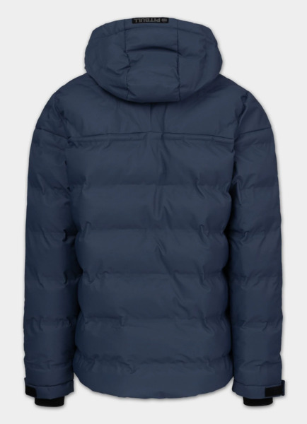 PIT BULL "STANFORD" quilted winter jacket with hood - navy blue