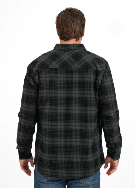 Flannel shirt "Mitchell" PIT BULL - green/black