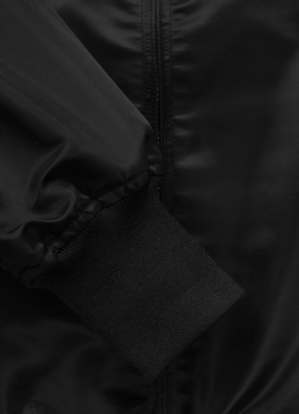 Kurtka bomberka przejściowa z kapturem PIT BULL "AERO" - czarny
