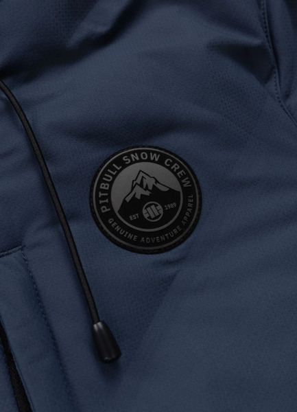 PIT BULL "STANFORD" quilted winter jacket with hood - navy blue