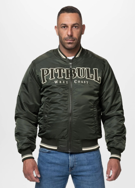 Kurtka przejściowa bejsbolówka PIT BULL "DETROIT" - ciemny zielony