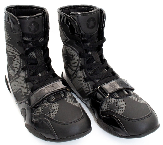 Buty bokserskie TOP TEN "New Generation" czarno-szare BBA-TT7