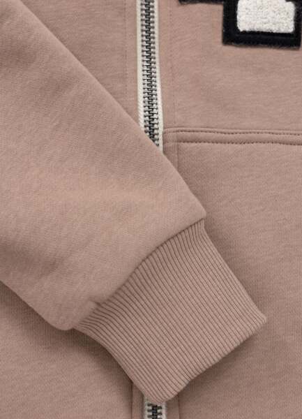 Women&#39;s zip-up hoodie PIT BULL &quot;RUFFINA PB&quot; - chocolate mousse