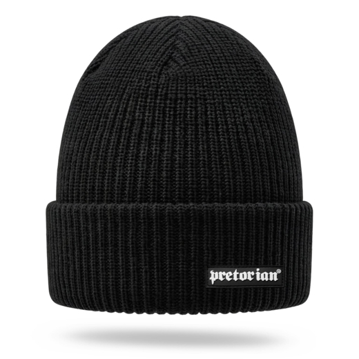 Pretorian "Ribbed Logo 3D" Winter Hat - Black