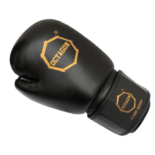 Octagon Royal Boxing Gloves black/gold LEATHER