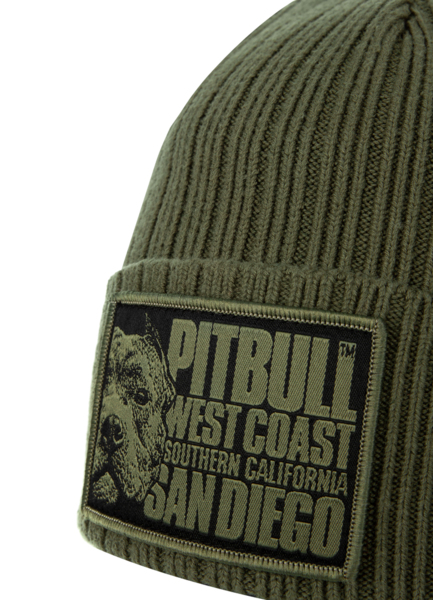 PIT BULL "Silvas Blood Dog" winter hat - olive