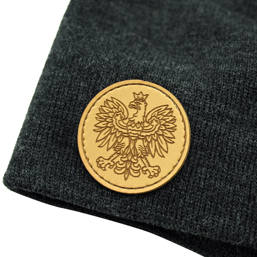 Winter acrylic cap Aquila &quot;Orzeł&quot; - graphite