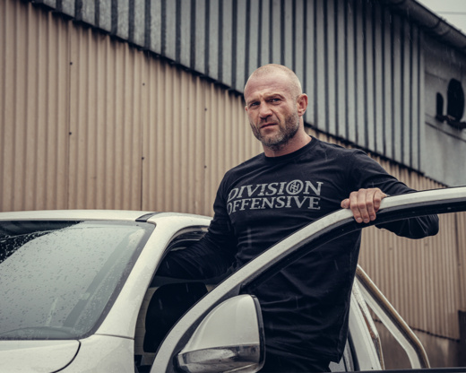 Longsleeve Dobermans Aggressive "Offensive Division" LS325 - granatowy