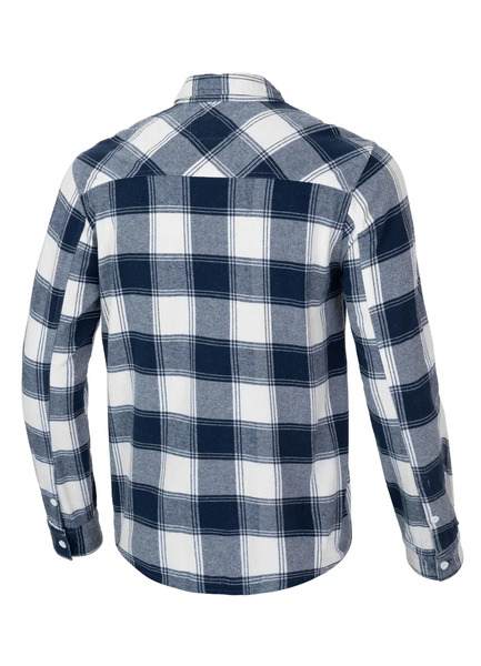 Flannel shirt &quot;Mitchell&quot; PIT BULL - navy blue/white