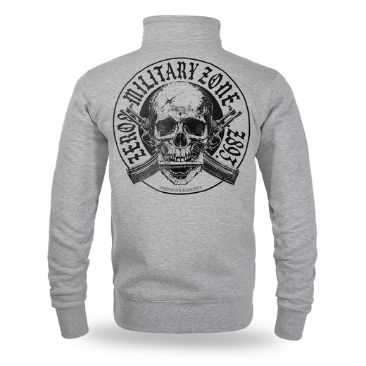 Dobermans Aggressive "MILITARY-ZONE BCZ408" Zip-Up Sweatshirt - Gray
