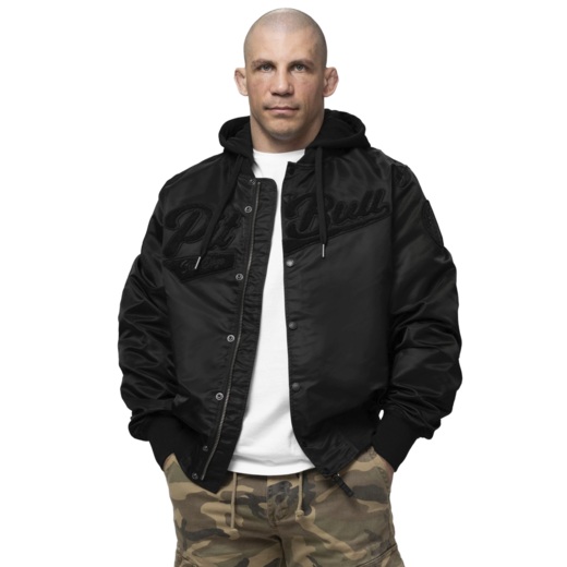 PIT BULL "MASON SAN DIEGO" Hooded Baseball Jacket - Black