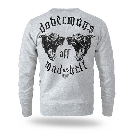 Bluza Dobermans Aggressive "MAD AS HELL BC383" - szara