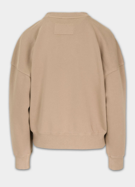 Women&#39;s classic sweatshirt WASHED PIT BULL &quot;MANZANITA HEART&quot; - sand