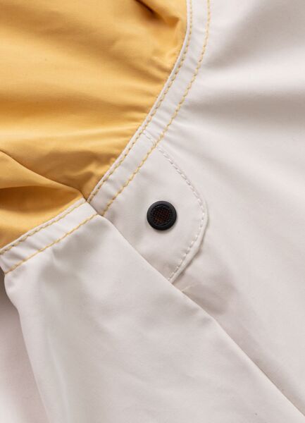 Kurtka przejściowa męska z kapturem PIT BULL "2 Color Longwood" - żółty/czarny/off-white