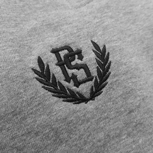  Spodnie dresowe Pretorian "PS" szare - ściągacz 