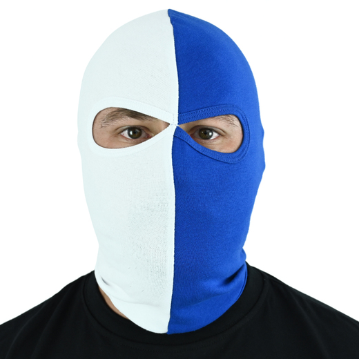 Kominiarka biało-niebieska