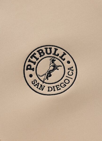 Bluza rozpinana Oldschool PIT BULL "SAN DIEGO CA" - piaskowy