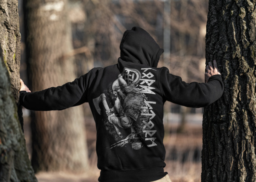 Longsleeve Dobermans Aggressive "VIKING REACTION" LS368 - granatowy