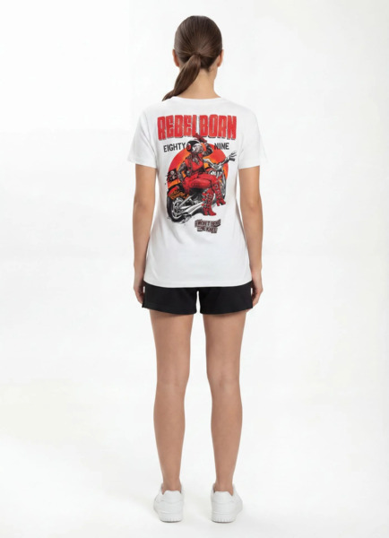 PIT BULL "REBEL BORN" Women's T-shirt - White