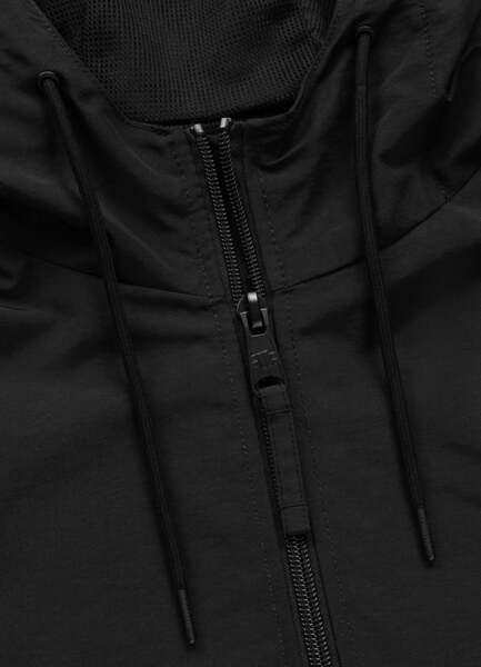 PIT BULL "HOOPER" transitional bomber jacket with hood - black