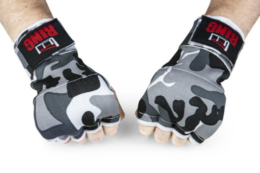 Gel boxing bandage, wraps, gel gloves, Ring camo - black