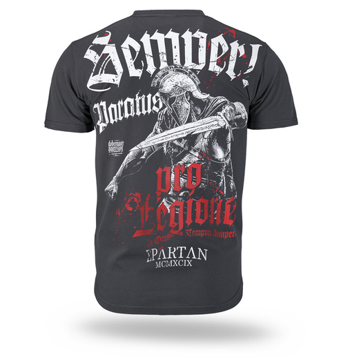 Koszulka T-shirt Dobermans Aggressive "SEMPER PARATUS TS412" - grafitowa