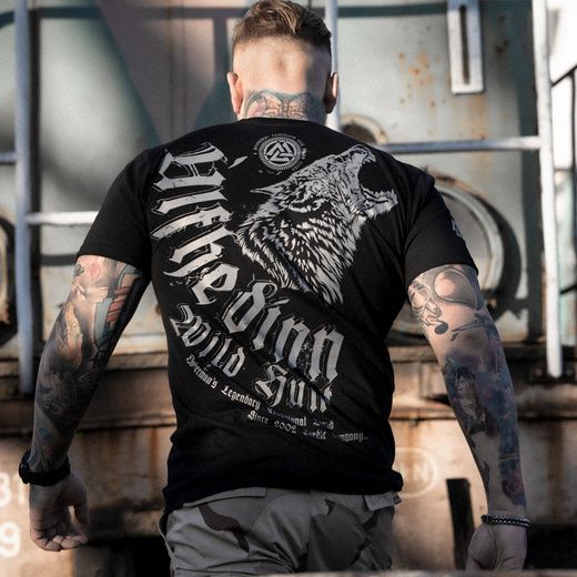 Longsleeve Dobermans Aggressive "ULFHEDINN" LS227" - granatowy