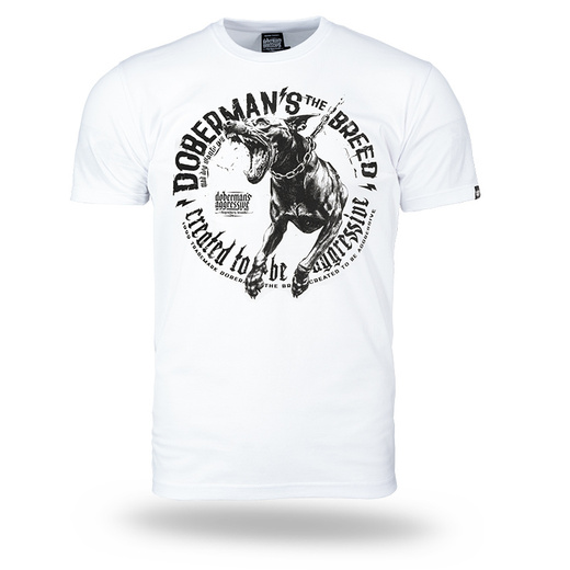 Dobermans Aggressive &quot;THE BREED&quot; TS373B T-shirt - white