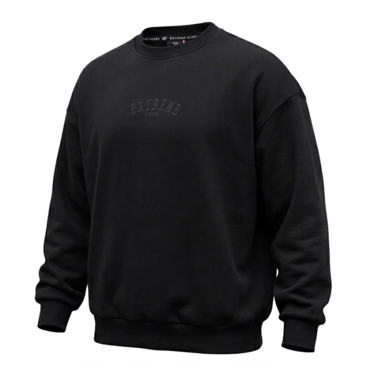 Bluza męska bez kaptura oversize Extreme Hobby "TITLE" - czarny