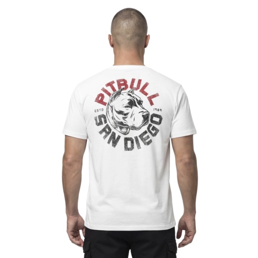 Koszulka męska PIT BULL "DOG SD" - biały