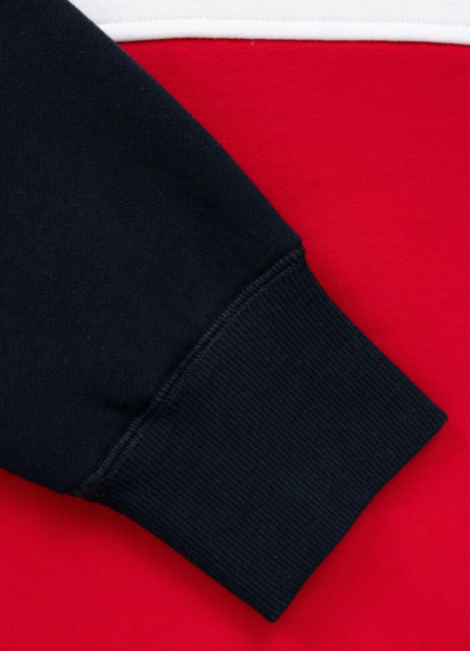 Bluza męska z kapturem PIT BULL "GIBSON" - granatowy/czerwony