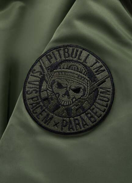 Kurtka zimowa bomberka PIT BULL "HARWOOD MA-1" - oliwkowy