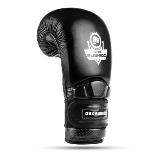 Warrior BLACK Genuine Leather Bushido Boxing Gloves