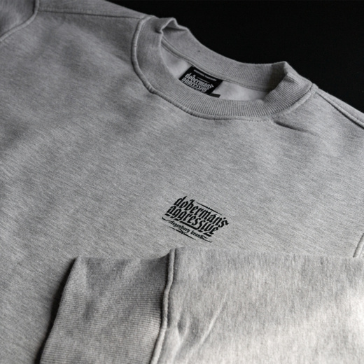 Bluza Dobermans Aggressive "BASIC LOGO" BCK357 - szara