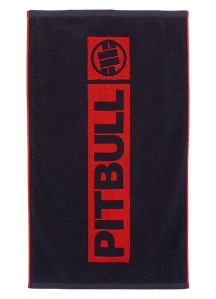 PIT BULL &quot;HILLTOP&quot; Bath Towel - Graphite/Fire Red