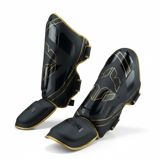 Ground Game "Logo 3.0 Gold" Shin Guards