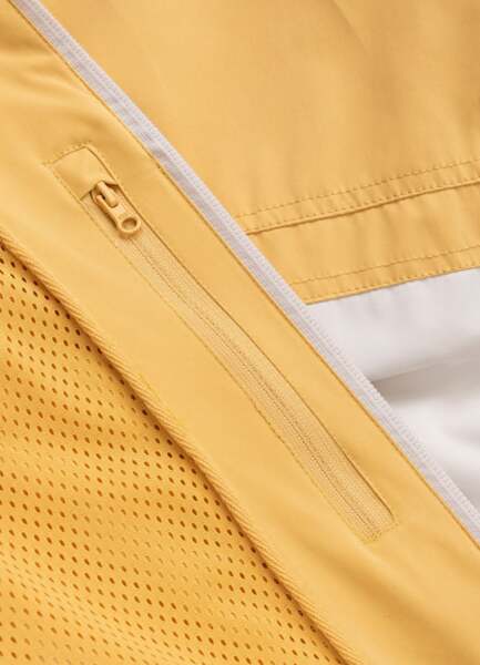 Kurtka przejściowa męska z kapturem PIT BULL "2 Color Longwood" - żółty/czarny/off-white