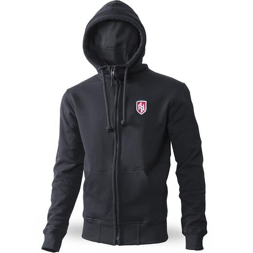 Bluza z kapturem rozpinana Dobermans Aggressive "Bane Division BZM244" - czarna