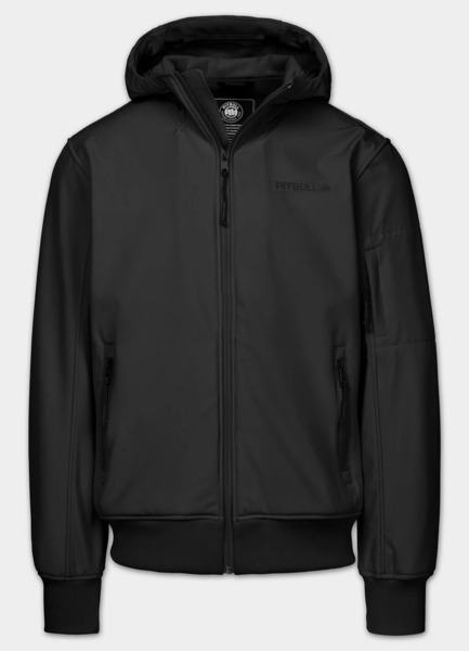 PIT BULL "ROSCOE" Hooded Softshell Jacket - Black