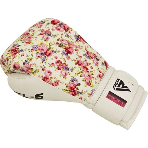 Rękawice bokserskie RDX Floral FL5 - białe