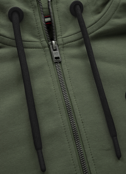 PIT BULL French Terry &quot;Reno&quot; &#39;22 zipped hooded sweatshirt - olive