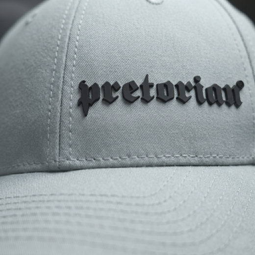 Pretorian "Logo 3D Black" Baseball Cap - Light Steel