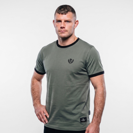 Koszulka Pretorian Ringer "PS" 3D - khaki